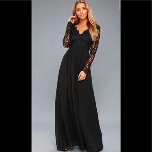Lulus Awaken My Love Long Sleeve Lace Maxi Dress